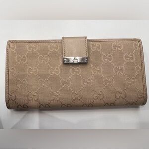 Gucci GG Tan Long Wallet